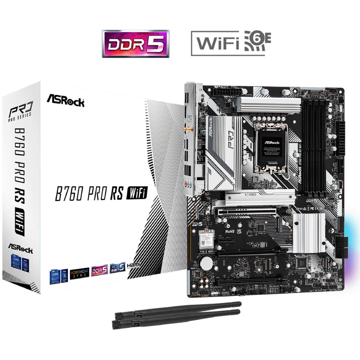 26088-0-3.jpg Motherboard Asrock B760 Pro Rs Wifi Ddr5 S1700