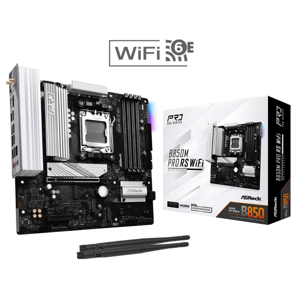 26098-0-8.jpg Motherboard Asrock B850m Pro Rs WiFi Am5