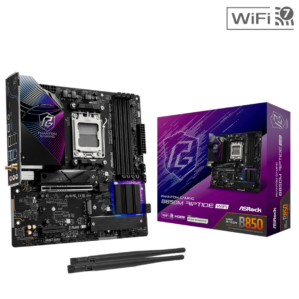 26103-0-11.jpg Motherboard Asrock B850m Riptide Wifi DDR5 AM5