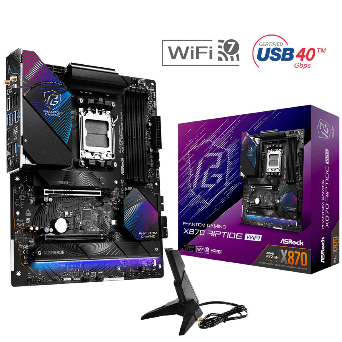 26104-0-14.jpg Motherboard Asrock X870 Riptide Wifi D5 Am5